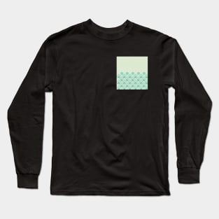 Blue geometric pattern cool abstract Long Sleeve T-Shirt